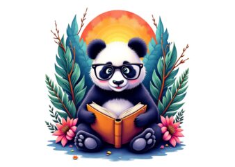 Trendy Retro Punk Panda Lover Graphics t-shirt design jpeg & png design