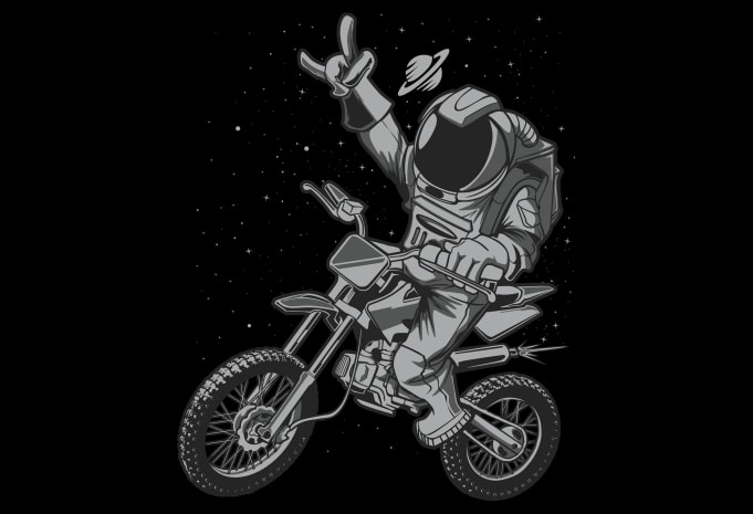 Astro Motocross vector t-shirt design template