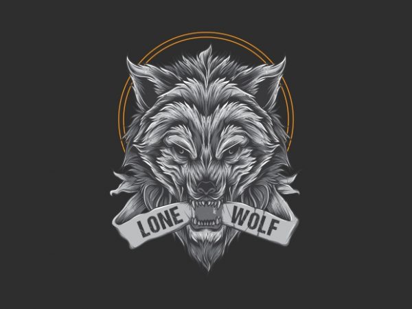 Lone wolf t-shirt design