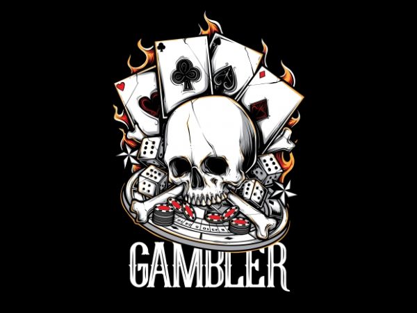 Gambler T-Shirt Design - Buy t-shirt designs