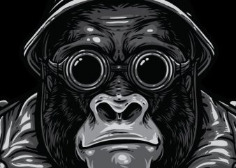Big Bro – Gorilla Bikers vector t-shirt design for commercial use