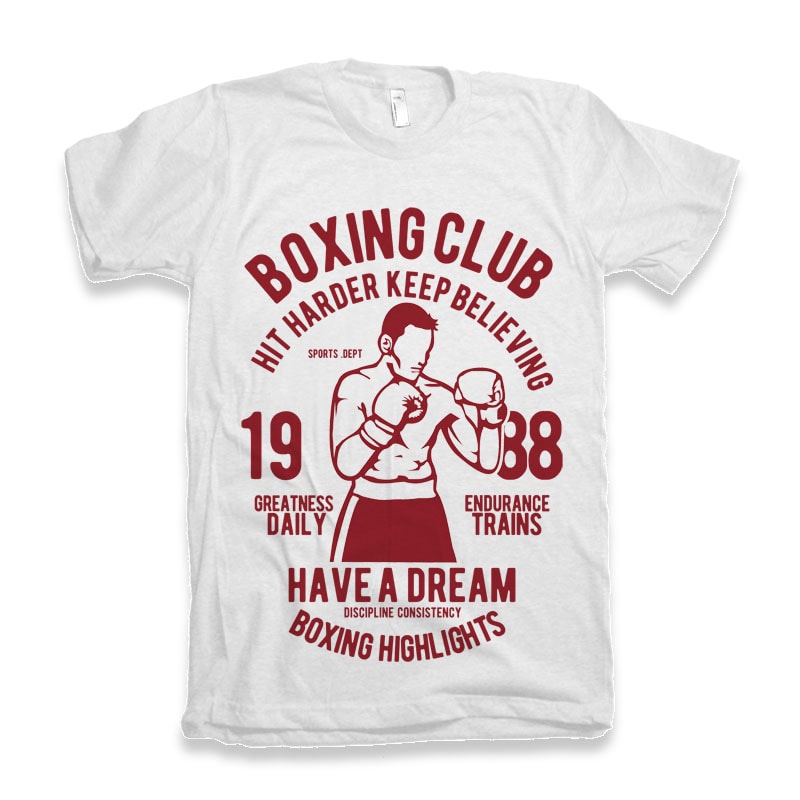 Boxing Club Tshirt Design - Buy t-shirt designs