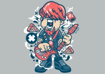 Broken Guitar commercial use t-shirt design