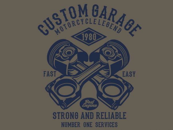 Custom garage tshirt design