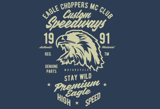 Custom Speedways Premium Eagle design for t shirt - Buy t-shirt designs