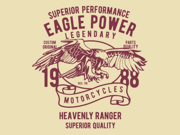 Eagle power vector tshirt design