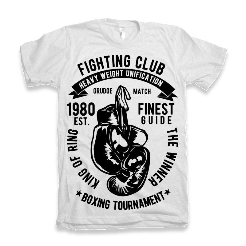 Download Fighting Club Print Ready Vector T Shirt Design Buy T Shirt Designs