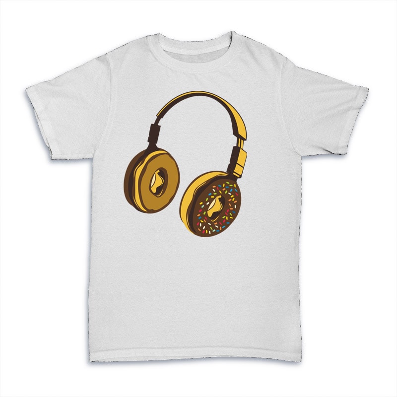 Headphone Donut commercial use t shirt designs