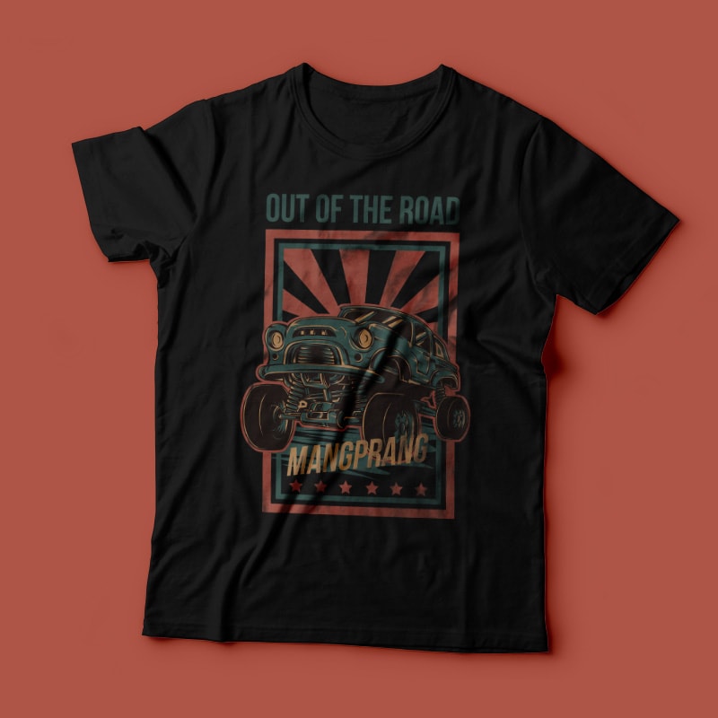 Out of the Road vector t shirt design