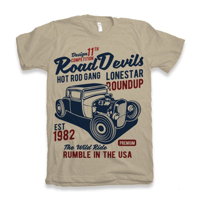 Road Devils vector shirt designs