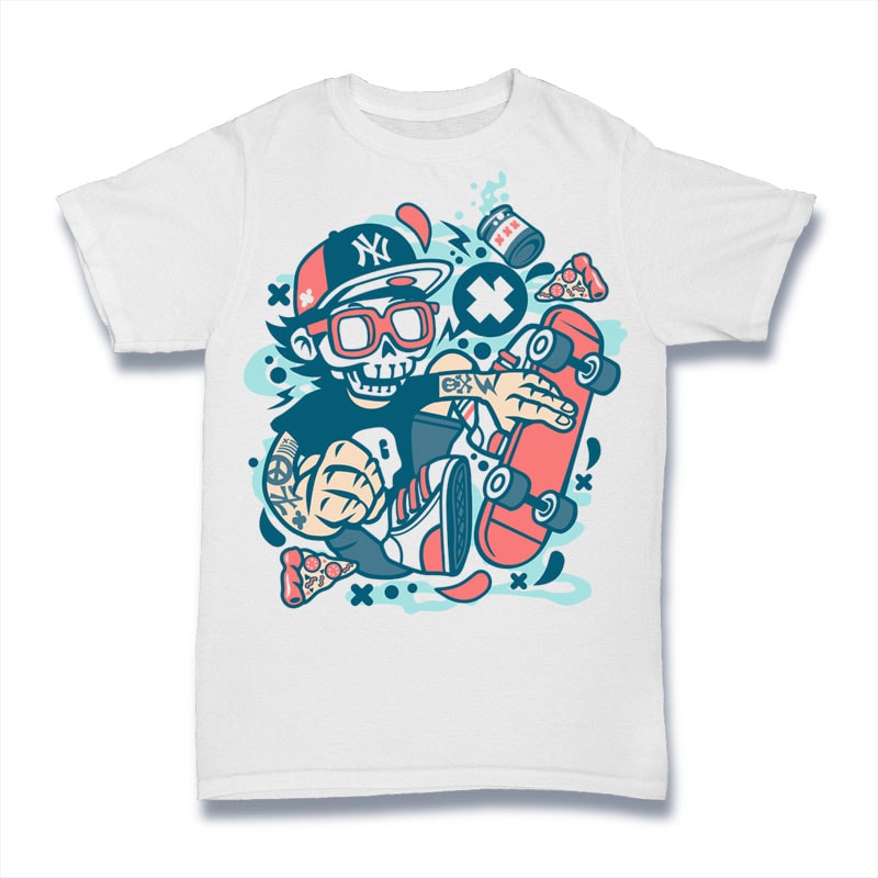 Skateboard Skull buy t shirt design - Buy t-shirt designs