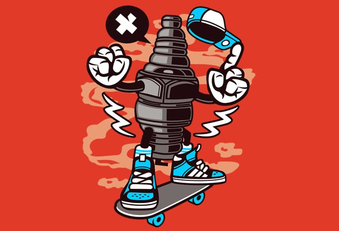 Sparkplug print ready vector t shirt design - Buy t-shirt designs