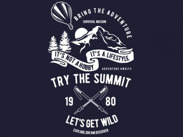 Try the summit vector t-shirt design