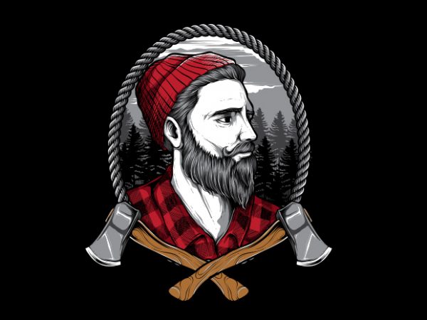 Lumberjackzz buy t shirt design for commercial use