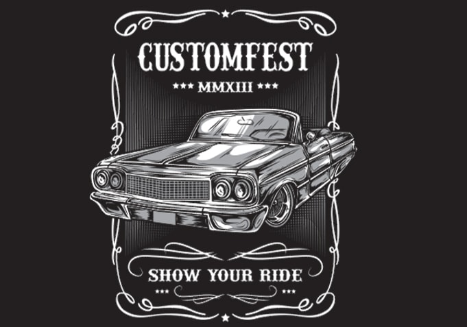 Classic Cars Vector T Shirt Design Template Buy T Shirt Designs 8750