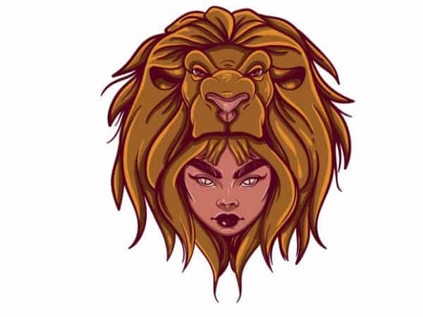 Leo tshirt design vector