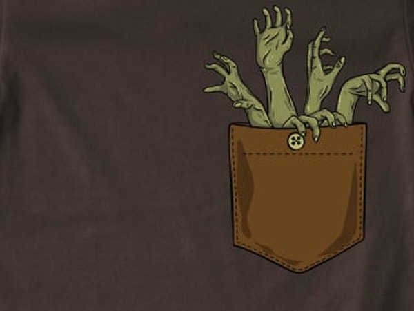 Zombie hands pocket t shirt design png