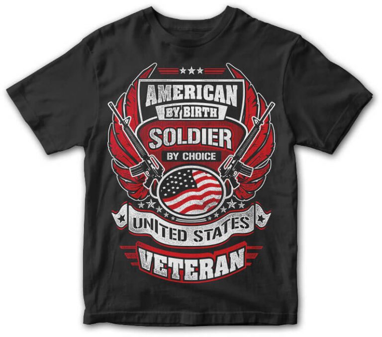 Patriot Veteran Guns design for t shirt - Buy t-shirt designs