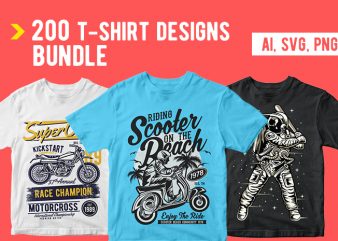 200 T shirt Designs Bundle