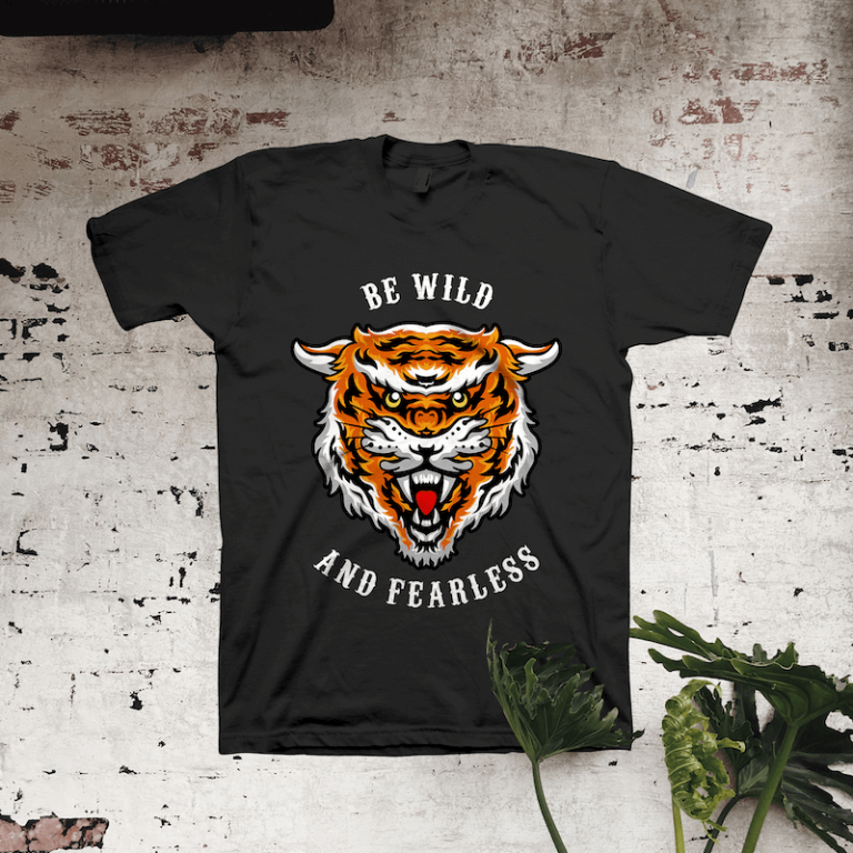 Download Design for T-shirt be WILD be brave-Vector to print T-shirt be brave-design for T-shirt-design ...