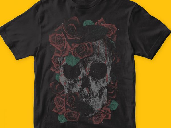 Death skull graphic t-shirt design