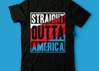 straight outta america tshirt design | america tee design