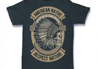 American Native graphic t-shirt design
