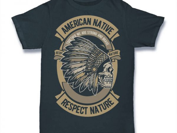 American Native graphic t-shirt design - Buy t-shirt designs