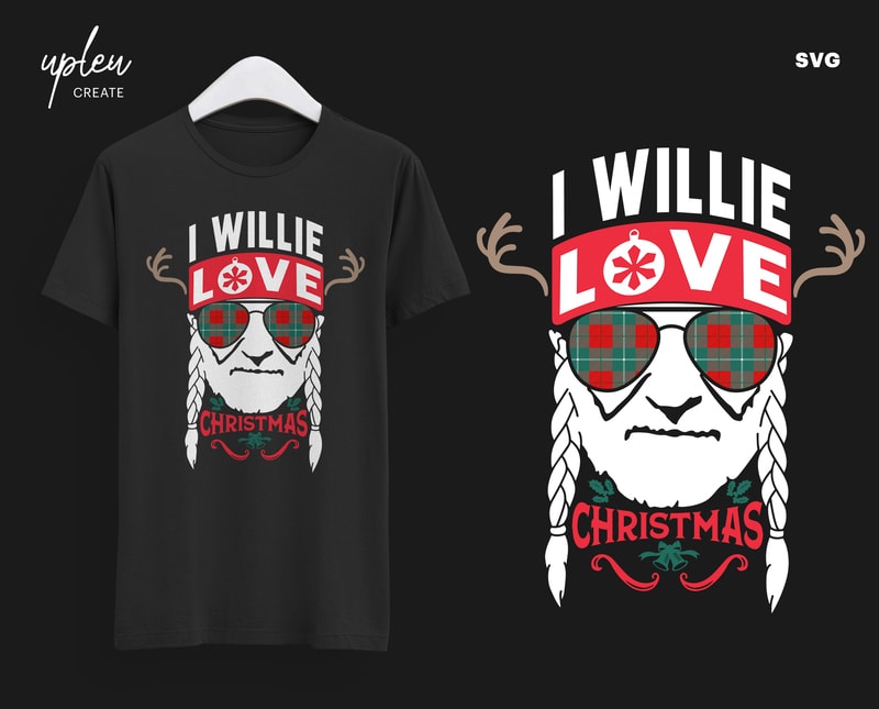 I Willie Love Christmas SVG,I Willie Tshirt, Willie Nelson Cut File