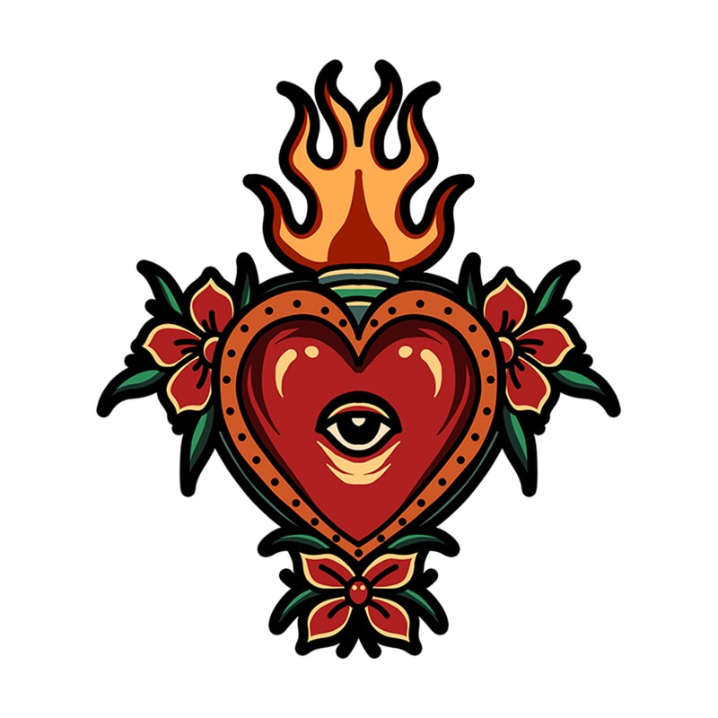 heart tattoo vector design - Buy t-shirt designs