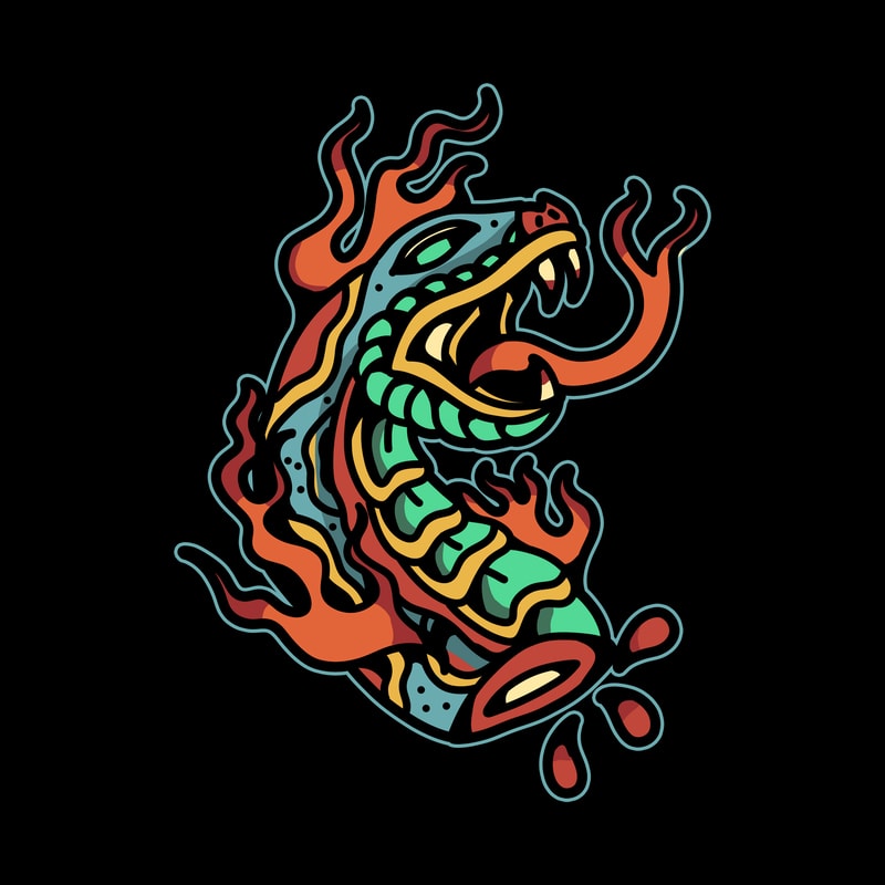 burning snake - Buy t-shirt designs