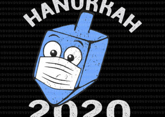 Hanukkah 2020 Dreidel Wearing Face Mask, Hanukkah 2020 Dreidel Wearing Face Mask SVG, Hanukkah 2020 SVG, Hanukkah 2020 Vector