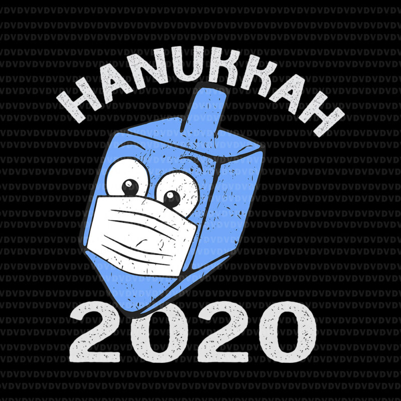 Hanukkah 2020 Dreidel Wearing Face Mask, Hanukkah 2020 Dreidel Wearing Face Mask SVG, Hanukkah 2020 SVG, Hanukkah 2020 Vector
