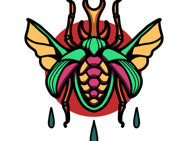 Beetle tattoo tshirt design