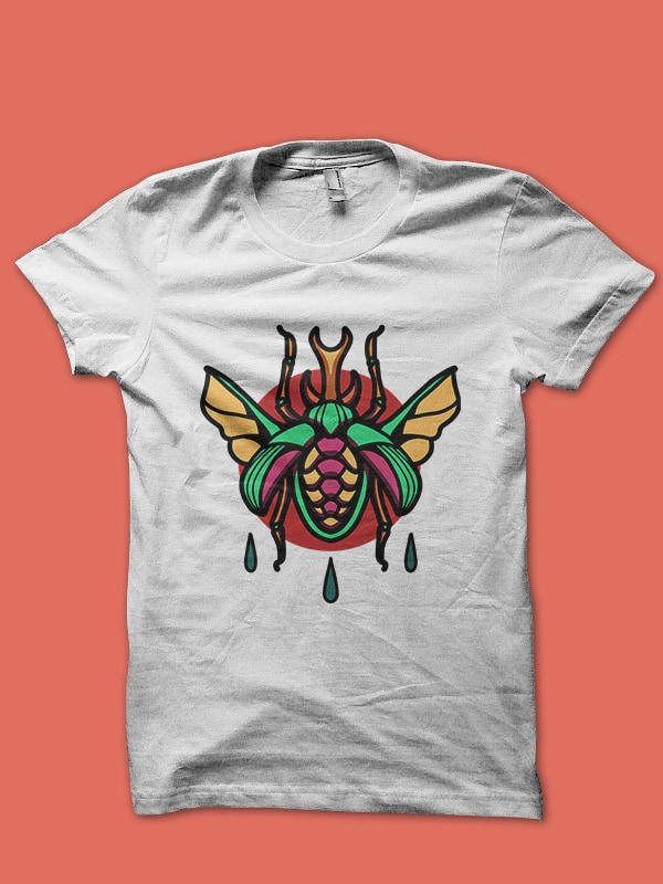 beetle tattoo tshirt design