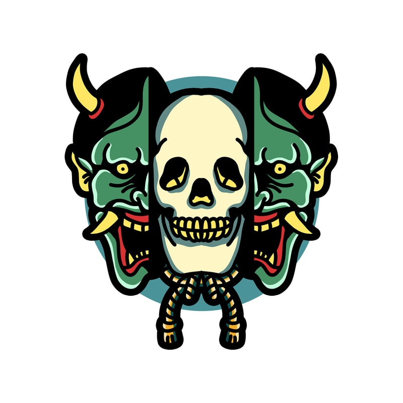 skull in oni - Buy t-shirt designs