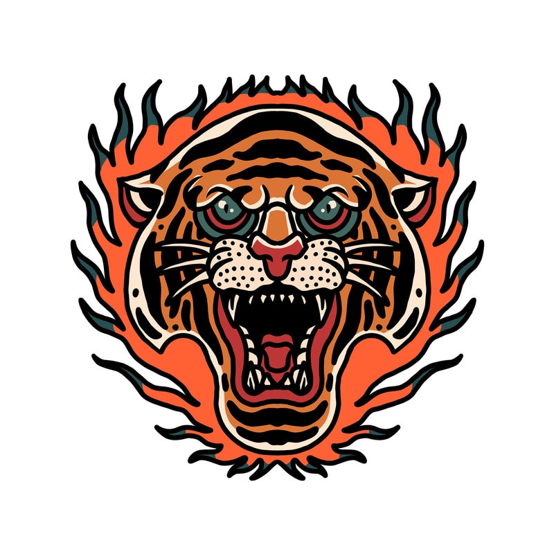 burning tiger - Buy t-shirt designs