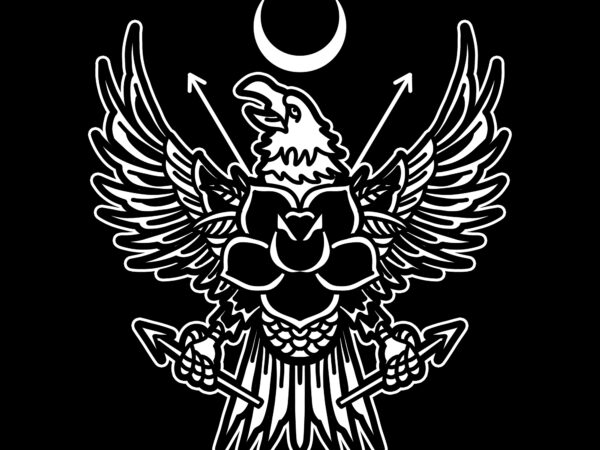 Rose and eagle t shirt design online