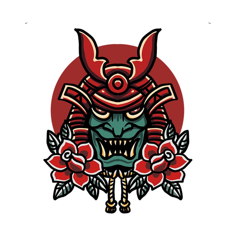 Free Samurai tshirt design ready to use