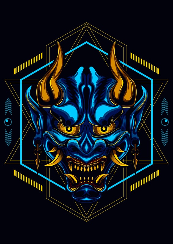 Free Ronin devil t shirt design online