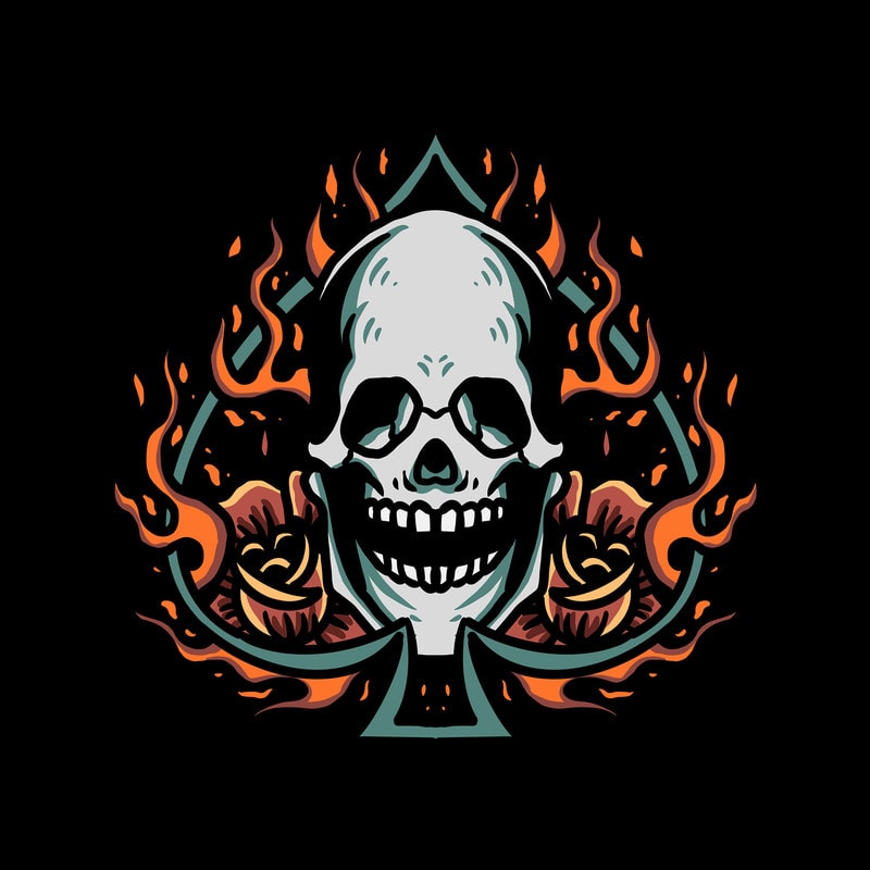 flaming skull - Buy t-shirt designs