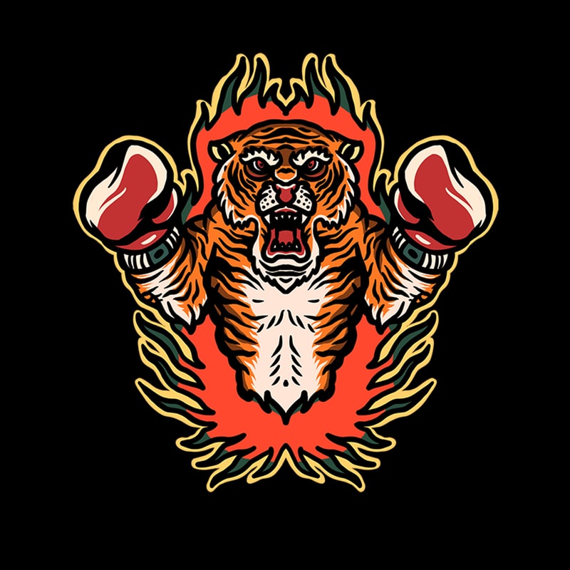 boxing tiger - Buy t-shirt designs