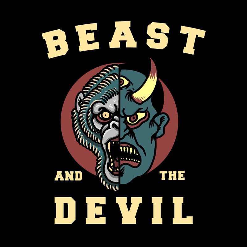 the beast and the devil - Buy t-shirt designs