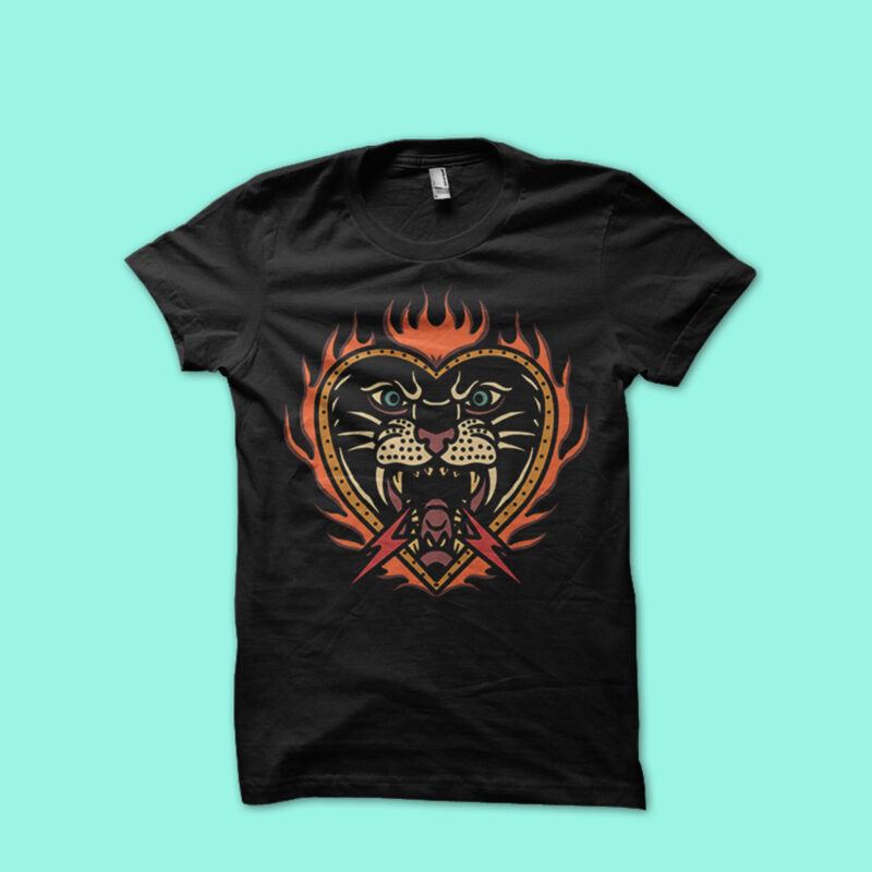 bruning panther t-shirt design