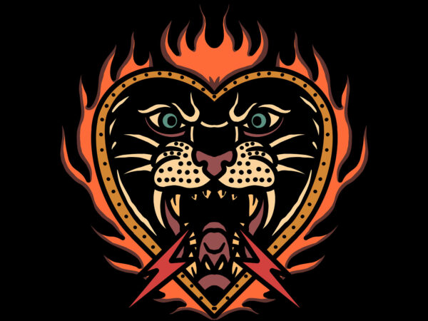 Bruning panther t-shirt design