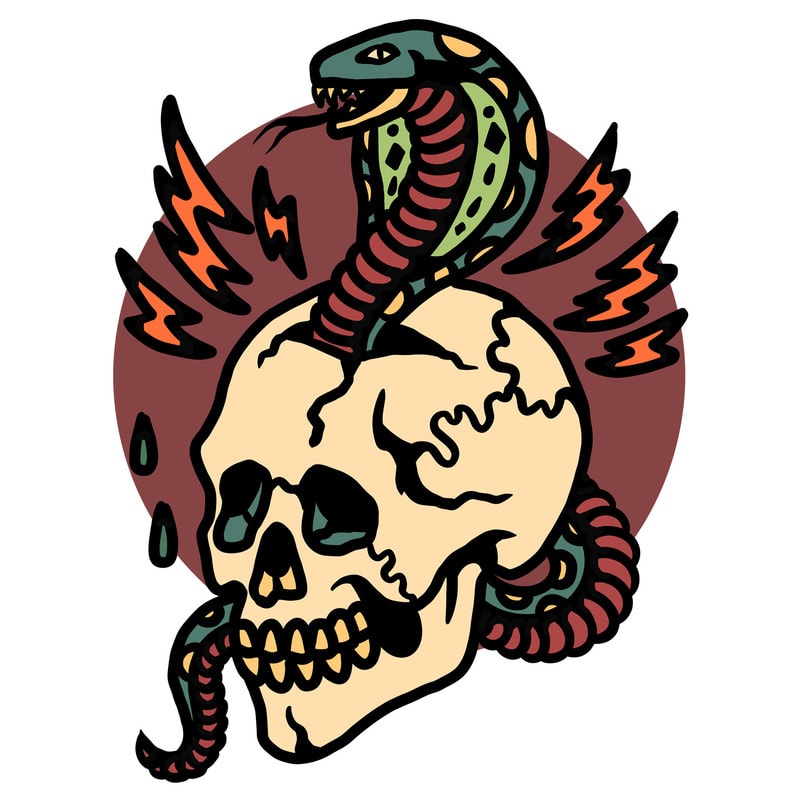 snake and skull - Buy t-shirt designs