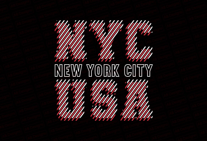 NYC, New york city USA T-Shirt Design