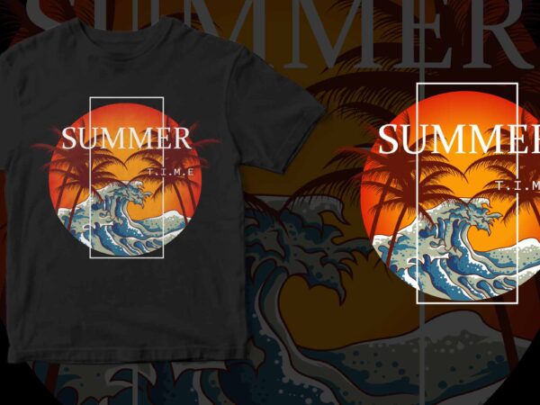 Summer1 t shirt template vector