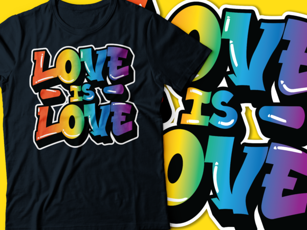 Love is love typography design