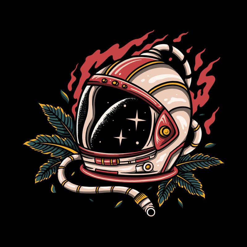 Astronaut Helmet Space SVG T-shirt Graphic by tentshirtstore · Creative  Fabrica